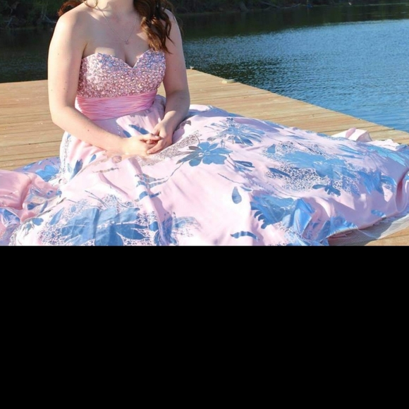 Pink And Silver Graduation Dress - Picture 5 of 6